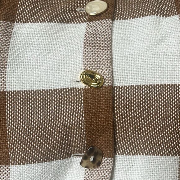 STAUD Samuel Check Button-Front Mini Dress NWT $365.00 - Picture 7 of 7